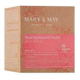 Зволожувальна глиняна маска Mary&May Rose Hyaluronic Hydra Wash off Pack 125 г (BT19972) - мініатюра 3