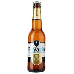 Пиво Bavaria Персик, безалкогольное, светлое, фильтрованное, 0,33 л