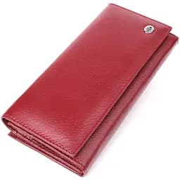 Елегантний гаманець для жінок з монетницею із натуральної шкіри ST Leather 23107 бордовий