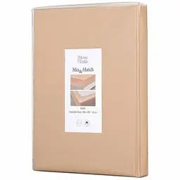 Простыня на резинке Ardesto Mix&Match, 180x200+30см, 100% хлопок, сатин, бежевый (ART1820FSI)