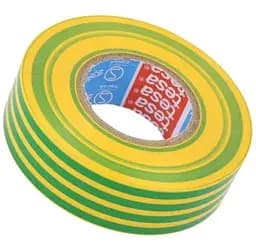 Изоляционная лента Tesa SPVC +90°C 7000V 20 м х 19 мм желто-зеленая