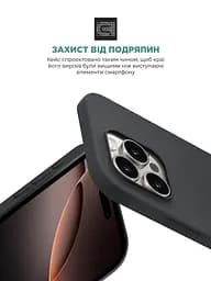 Силиконовый чехол с MagSafe для Apple iPhone 16 Pro Max, ICON2 MagCase, черный, противоударный, панель с мягкой подкладкой, защита всего корпуса, поддержка беспроводной зарядки, совместим с защитными стеклами и пленками, ArmorStandart (ARM78681) - мініатюра 5