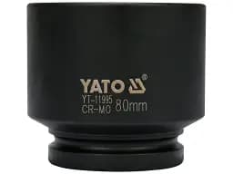 Головка торцева ударна 12-гранна Yato квадрат 1" М= 80 мм L= 100 мм (YT-11995) - мініатюра 2