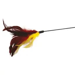 Іграшка для котів Camon дразнилка вудочка з пуховим пір'ям та дзвіночком 48 см (AG029/B)