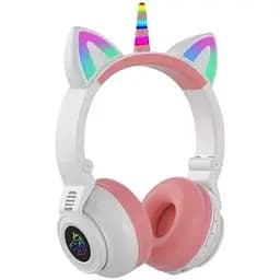 Детские беспроводные наушники Opt-Top Единорог Cat STN-27 LED Bluetooth с кошачьими ушками (1756375322)