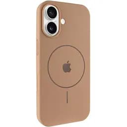 Чохол Epik Silicone Case Full Protective (AA) V2 with MagSafe для Apple iPhone 17 (6.3) Бежевий / Desert Gold