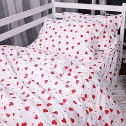 Комплект постільної білизни MirSon Фланель 015 Love білий двоспальний (2200009652639) - мініатюра 2