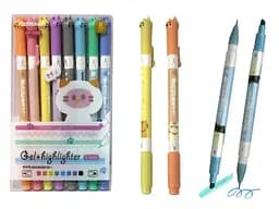 Набір гелевих ручок кольорових + текстовиділювач, 8 шт.