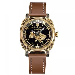 Наручные часы мужские 021 Де би не була Gold-Black-Brown Awarder acs0031971