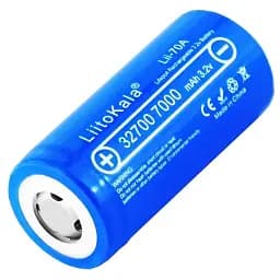 Акумулятор 32700 LiitoKala Lii-70A 7000 mAh літій-залізо-фосфатний LiFePO4 30А, 3.6V Плоский плюс (19315)