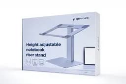 Підставка для ноутбука до 15.6" Gembird NBS-D1-02, Silver, алюмінієва, 225 - 380 мм - мініатюра 6