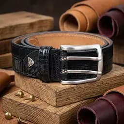 Чоловічий джинсовий ремінь Tony Perotti 5012 nero (90338) Чорний - мініатюра 5