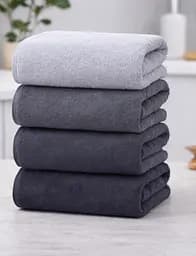 Банні рушники комплект 10 шт. 140 x 70 см HD-1-96 м'який рушник із бавовни для душу бані сауни Сірі різні кольори
