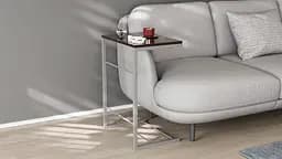 Столик Террі Ferrum-decor 650x440x330 Сірий метал ДСП Венге Магія 16 мм (FRD-105315)