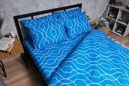 Комплект постільної білизни Moon&Star Микросатин Premium Ocean Breeze євро 200х220 наволочки 2х70х70 - мініатюра 4