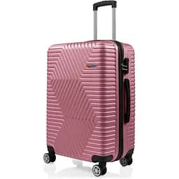 Валіза Середня (М) Полікарбонат На 4-х подвійних колесах 70л POLO ПК023-М Пудра