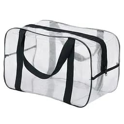 Прозора сумка в пологовий будинок розмір М 40 х 25 х 20 см (чорна)