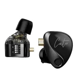 Вакуумні навушники KZ Castor Bass Hi-Fi дротові IEM з подвійним динамічним драйвером (Чорний) - мініатюра 2