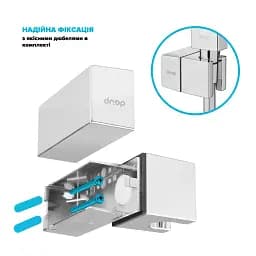 Тримач для ручної душової лійки Drop HL-M90-CH/CUB кріплення дюбель - мініатюра 4