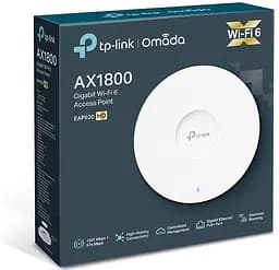 TP-Link Точка доступу EAP620 HD AX1800 1xGE LAN PoE MU-MIMO стельова - мініатюра 6