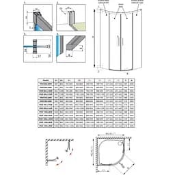 Душові стінки Radaway Idea PDD 120x90 безпечне скло, прозоре (387159-01-01) - мініатюра 5
