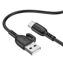 Кабель прочный Borofone BX91 USB - USB-C с поддержкой быстрой зарядки 3 А черный