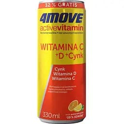 Витамины и минералы 4move Active Vitamin Vitamins C+D+Zink Апельсин 330 мл