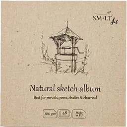 Альбом для эскизов SM-LT Art Authentic Layflat 14х14см 100г/м2 32л натуральный цвет