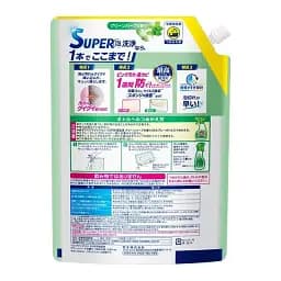Японський спрей-пінка для очищення ванної Kao Bath Magiclean Super, аромат зеленої трави, поповнення 1200 мл - мініатюра 2
