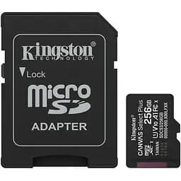 Карта памяти microSDXC (UHS-1) Kingston Canvas Select Plus Gen3 256Gb class 10 А1 (R-150MB/s) (адаптер SD)