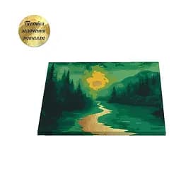 Набір картин з поталлю за номерами Riviera Blanca Emerald landscape (ITR-118) 2 шт в наборі