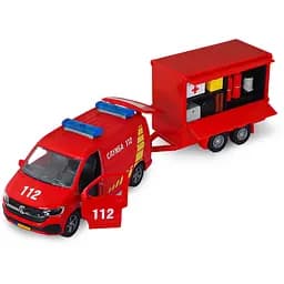 Ігровий набір TechnoDrive Volkswagen Служба 112 з причепом (520322.270) - мініатюра 2