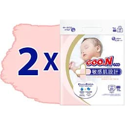 Підгузки на липучках GOO.N Plus для новонароджених NB (до 5 кг) 152 шт. - мініатюра 2