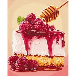 Картина за номерами Малиновий чізкейк BS54445, 40х50 см