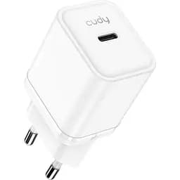 Зарядное устройство Cudy 20W GaN 1×USB-C QC+PD 3.0 вилка EU для iPhone 12 и новее (CH20_EU)