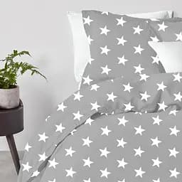 Комплект постільної білизни Cosas White stars CS1 Сімейний сірий (StarsB_Grey_160x2) - мініатюра 2