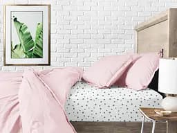 Набір простирадл на резинці Cosas ROSE DOTS/ GREY STARS 160х200х20 см (Set_DropRose_StarGrey_160x200_2) - мініатюра 7