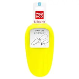 Поїлка насадка на пляшку Waudog Silicone, 16,5х9 см, жовтий (50778)