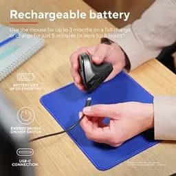 Комп'ютерна мишка Trust Bayo 2 Ergonomic Wireless/USB-A Black (25145) - мініатюра 10