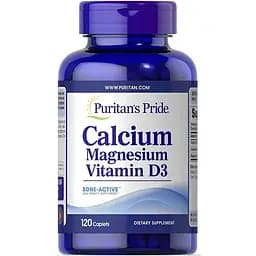 Кальцій магній вітамін D3 Puritan's Pride Calcium Magnesium with Vitamin D 120 капсул
