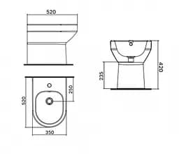 Біде підлогове AM.PM Spirit C703111WH, Білий - мініатюра 2