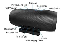 Бездротова Bluetooth колонка Zealot S16 стереозвук HiFi (Чорний) - мініатюра 7