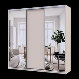 Шафа купе Doros Сіті Лайт Кашемір 1 ДСП / 2 дзеркала 225х60х225 (80736380)