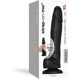 Реалістичний фалоімітатор Strap-On-Me Sliding Skin Realistic Dildo Black - XL