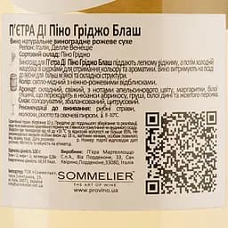 Вино Pietra di Pinot Blush Tre Venezie IGT, рожеве, сухе, 0,75 л - мініатюра 3