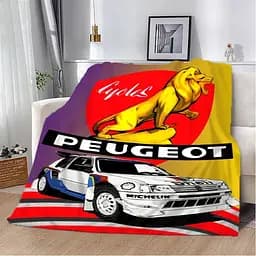 Плед плюшевий на подарунок 3D Peugeot 160х200 см