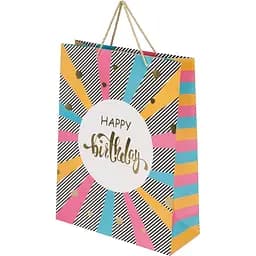 Пакет подарунковий Happy Birthday DW0510X25 Різнокольоровий