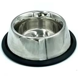 Миска для собак Lucky Star Cocker spaniel нековзна 16.5 см 840 мл срібляста (SWT 2303-2)