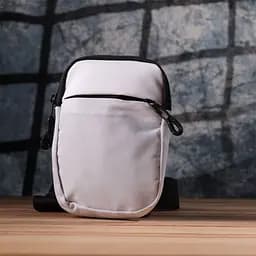 Стильна слінг сумка для подорожей із якісного текстилю Vintage 22867 біла - мініатюра 8