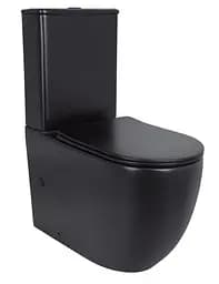 Унитаз напольный Qtap Robin Ultra Quiet с сиденьем Slim Duroplast/ Soft-close/ Quick Release QT13226083AMB